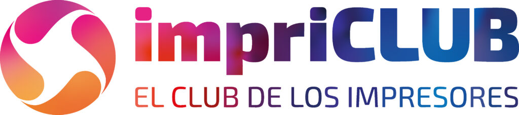 Logo horizontal impriCLUB el club de los impresores